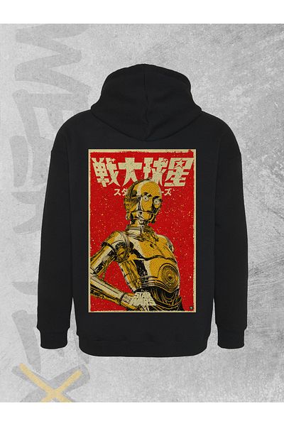 WEARTEX Unisex Star Wars Printed Hooded Sweatshirt