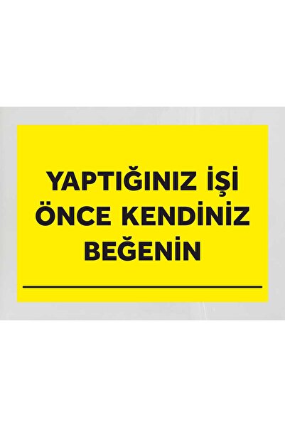 zafrakreklam أحب العمل الذي تفعله أولاً، لافتة لافتة مقاس 24 × 34 سم من مادة PVC