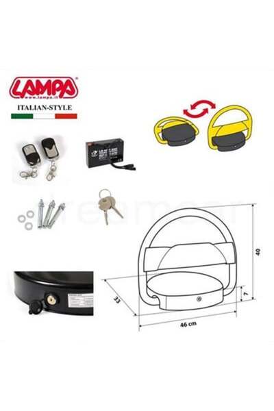 Lampa Otomatik Park Bariyeri Şarjlı,kumandalı 62107