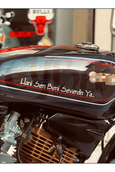 EYBA STİCKER Hani Sen Beni Severdin Ya... Motorsiklet yazı sticker araç arkası