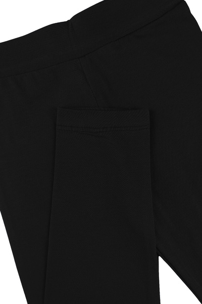 TWOO KİDS Fekete fukszia bézs lycra kényelmes hosszú leggings lányoknak - három darabos készlet