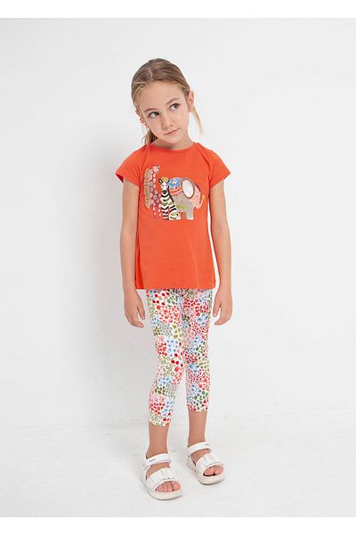 MAYORAL Summer T-Shirt and Leggings Set for Girls - 3787
