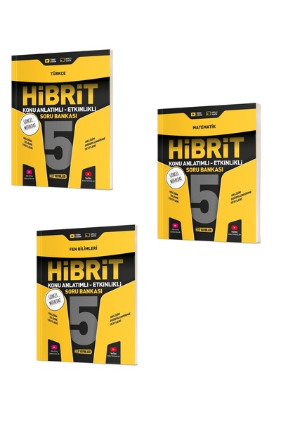 Hız Yayınları 5. SINIF HİBRİT TÜRKÇE+FEN BİLİMLERİ+MATEMATİK SORU BANKASI SET...