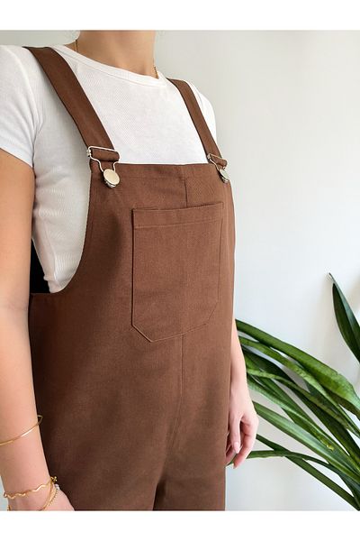 Viva Vogue Gabardine Salopet Baggy Mold Jumpsuit