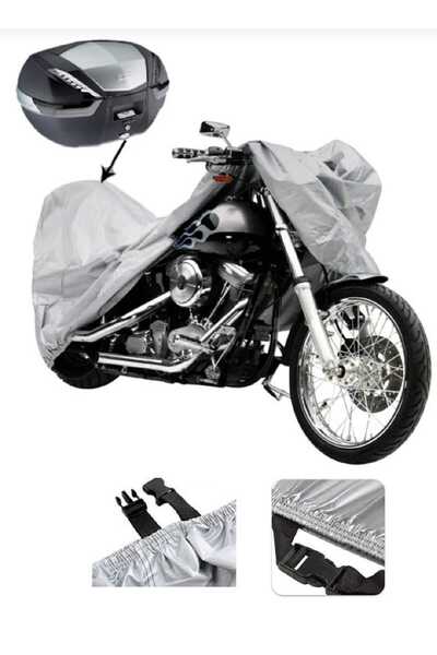 Breen Honda ADV 350 için Arka Çanta ve Kilit Uyumlu Gri Motosiklet Branda, Güvenli