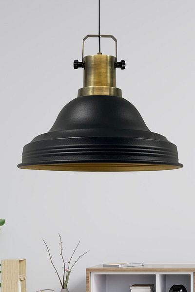 Bamyum Ulmete Black Single Pendant Chandelier Living Room Office Hotel Restaurant Chandeliers Vintage Design