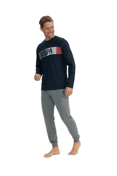 U.S. Polo Assn. Πόλο Ασν. Ανδρικά Σετ Φούτερ και Πιτζάμες - Μακρυμάνικο, Στρογγυλή λαιμόκοψη S25830