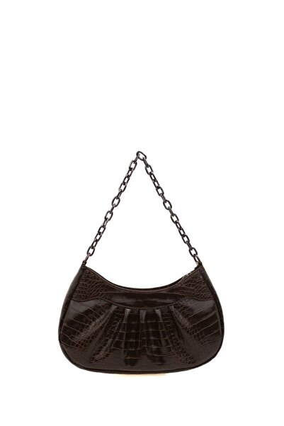 Bilik Deri Γυναικεία τσάντα ώμου καφέ-κροκόδειλος BLKOR VENEZIA