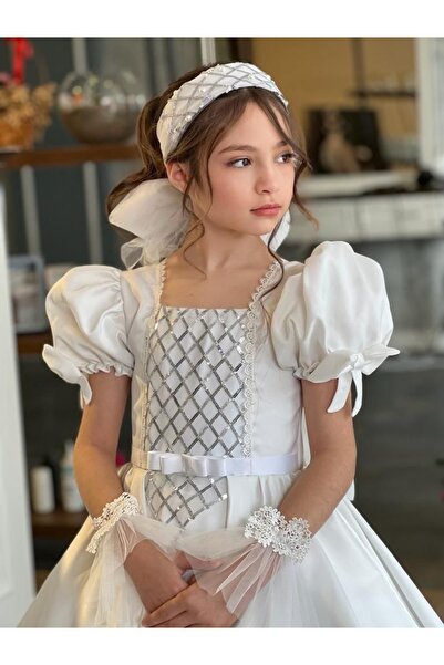 Kids Girl's Graduation, Special Day Gown Gloves