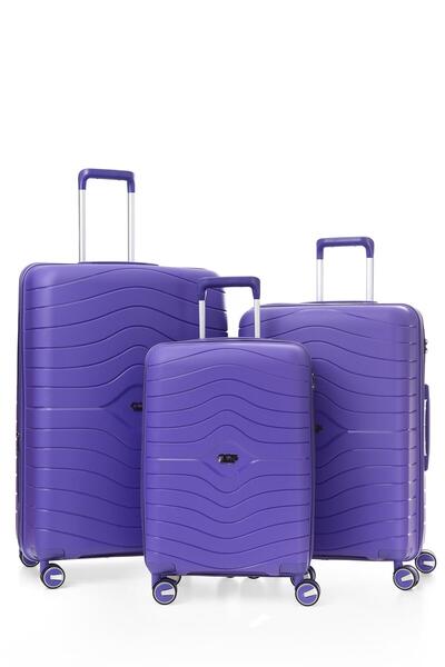 ÇÇS Ultra Hafif Polipropilen Battal Ekstra Körüklü 3 lü Valiz Seti