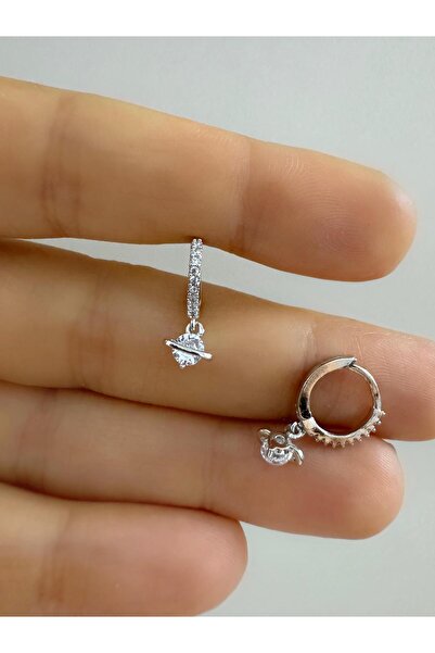 Arescollection ZİRKON TAŞLI SATÜRN SALLANTILI 1 ADET HELİX KIKIRDAK LOBE UYUM...