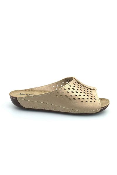 Kids Club Shoes Aryan 08-227 Γυναικείες Ορθοπεδικές Γυναικείες Παντόφλες GOLD