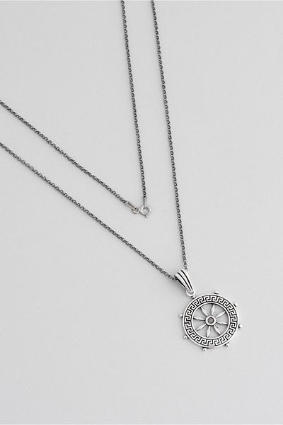 So CHIC... Piri Reis Oxidized 60 cm Silver Men's Necklace