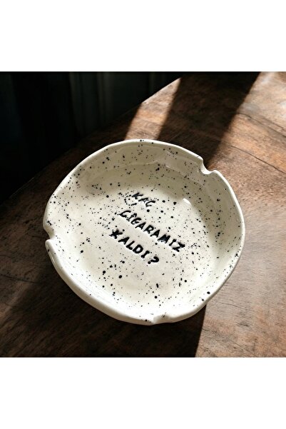HAB TRADE Handmade Ceramic Ashtray with Replik Mottolu