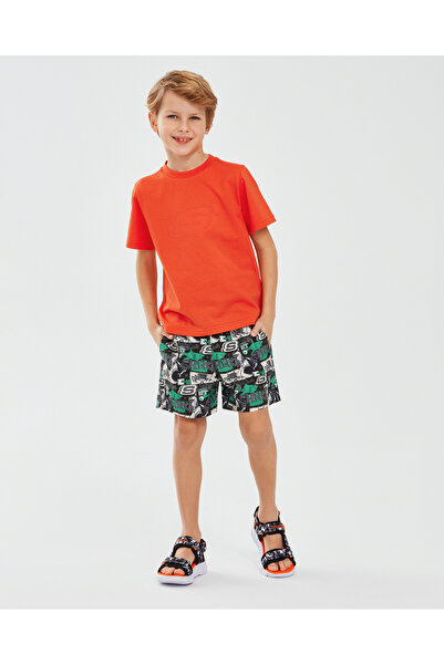 SKECHERS Swimwear B 5 Inch Swimshort Büyük Erkek Çocuk Mavi Deniz Şortu SK241...