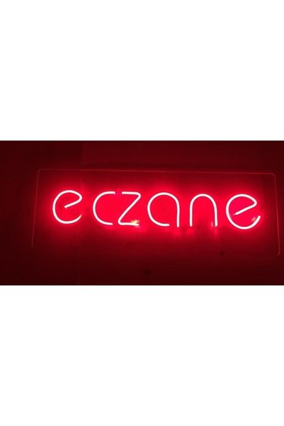 NEON LED KAYSERİ Eczane Yazılı Neon Led Işıklı Dekoratif Duvar Aydınlatması A...