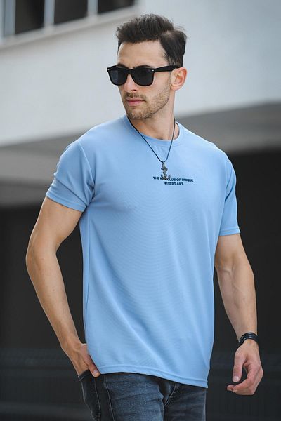 Oksit Tricou pentru bărbați Ft New Club Printed Autoban Crew Neck Lycra Slim Fit