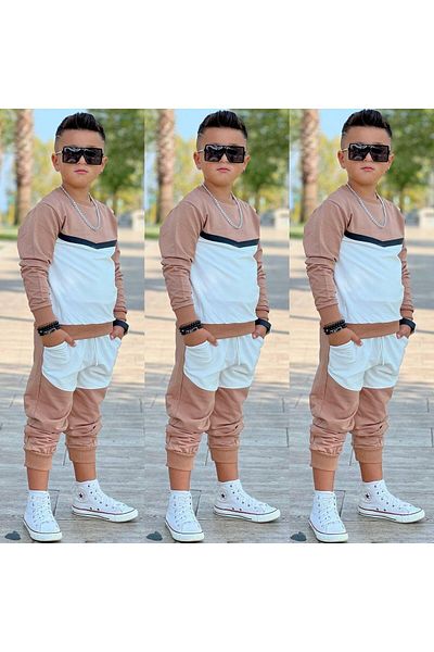 My Kids Wear أطقم النادل مع جيبين خيطين