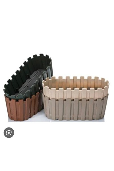 seazde 3 Adet Akasya Saksı, Bahçe Balkon Saksı, Çit Saksı 30 Cm KARIŞIK RENK ...