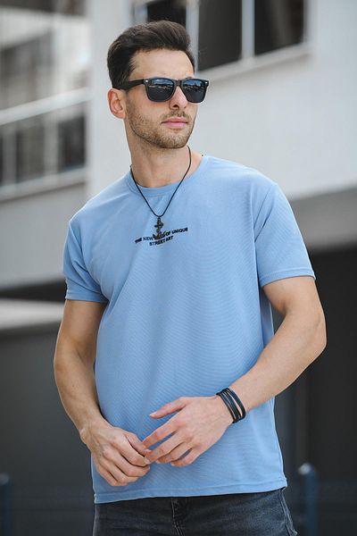 Oksit Tricou pentru bărbați Ft New Club Printed Autoban Crew Neck Lycra Slim Fit