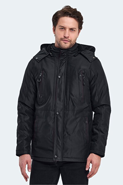 Slazenger HOLD Μαύρα Ανδρικά Παλτό & Παλτό - ST21JE007-500