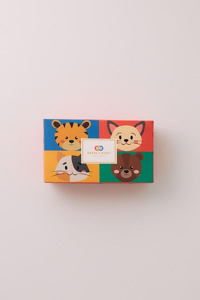 Katia&Bony KATIYA&BONY șosete drăguțe pentru copii cutie de animale