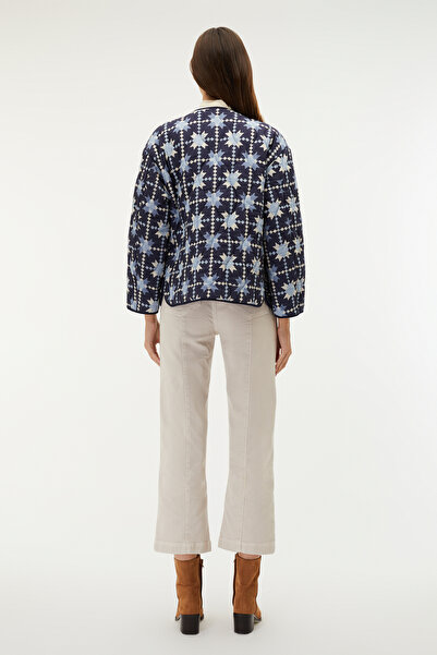 Mudo Quilted Coat Jacket with Printed Pocket