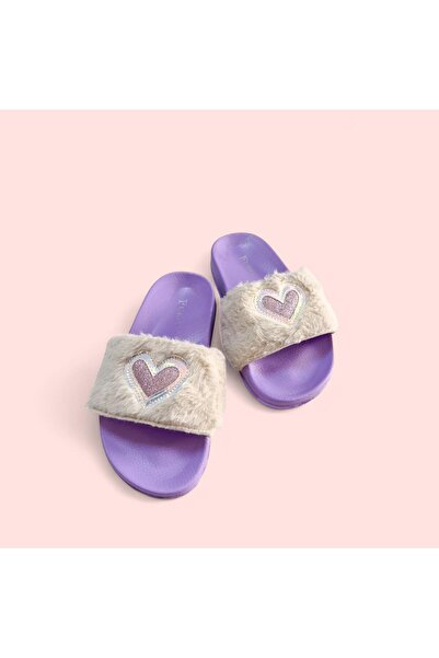FURIA SHOES Tüylü Kız Çocuk Ev Terliği