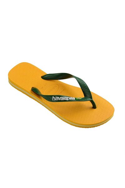Havaianas شبشب أصفر بشعار البرازيل