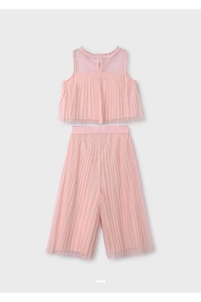 MAYORAL Abel&Lula Girls Pleated Tulle Pants Set 5274