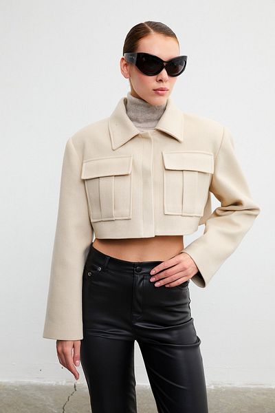 VATKALI Gepolsterte Crop-Jacke