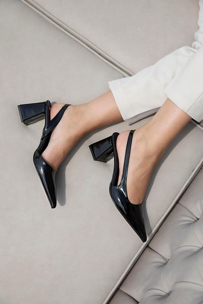 STRASWANS Luan Women's Patent Leather Heeled Shoes Black