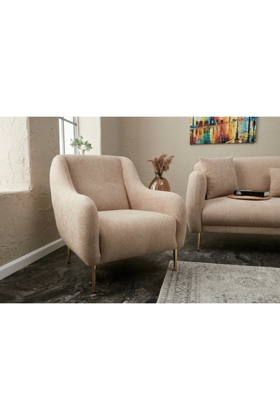 Rabi Simena Serisi Tekli Koltuk Bej