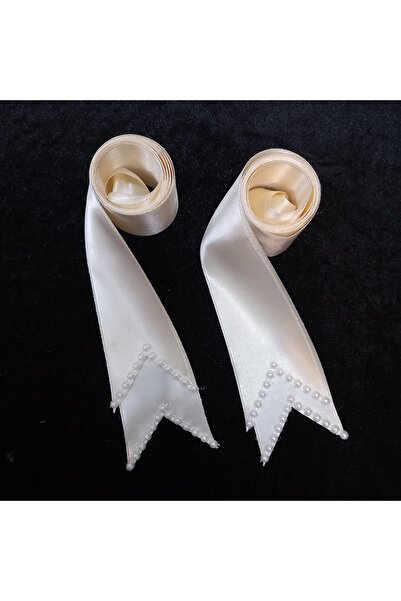 Hobigram Cream Pearl Jewelry Ribbon Bride Groom Wedding Henna Night Width 6 cm Length 2 Meters – Ribbon, Stylish Design