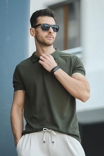 Oksit Ανδρικό μπλουζάκι με λαιμόκοψη Victor Slim Flit Fit