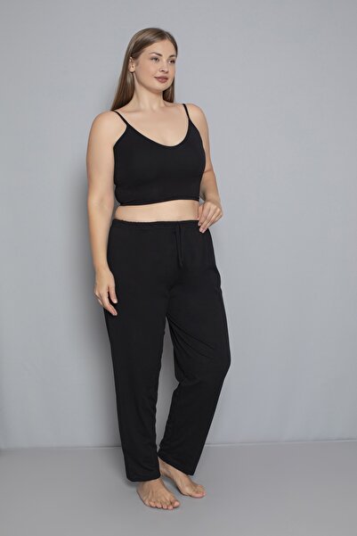 Orly More Μεγάλο μέγεθος Γυναικείο βαμβακερό ελαστικό ύφασμα μέσης χωρίς τσέπες