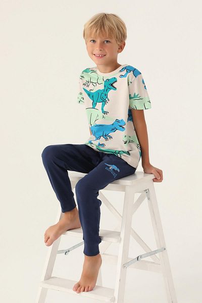 ROLY POLY 3360 Indigo Men's Waiter Pajama Set - Cotton, Short Sleeve