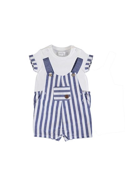 MAYORAL Baby Boy Striped Short Jumpsuit T-Shirt Set of 2