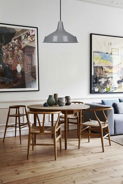 Bamyum Gri Asaletli Tekli Avize Retro Sarkıt Lamba Restoran Cafe Salon Bebek Genç Odası Avizeleri