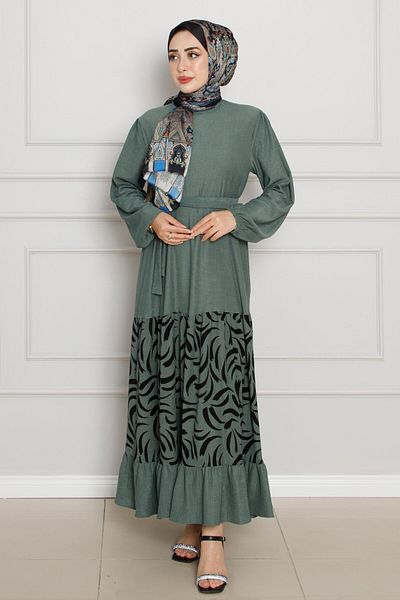 Sevitli Rochie Karin cu model verde smarald