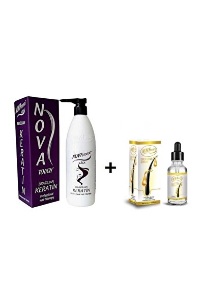 Nova Touch Nova Brezilya Fönü Keratin 700 ML + Drop Onarıcı Saç Serum 50 ML