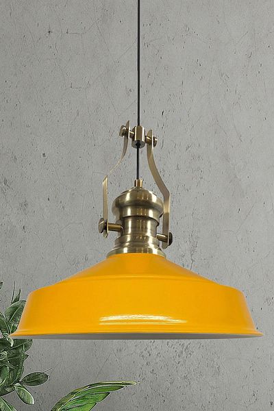 Bamyum Noble Single Yellow Chandelier New Antique Headboard Retro Pendant Lamp Cafe Living Room Store Chandeliers