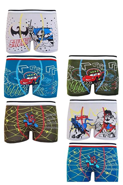 AyModa Памучни боксерки за момчета, чифт от 6 - с характер и цветни мотиви