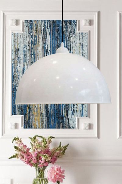Bamyum White Single Chandelier Pendant Lamp Restaurant Hotel Hairdresser Chandelier Children's Room Baby Room Models