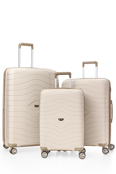 ÇÇS 5242 Polipropilen Battal & Körüklü 3 lü Valiz Seti