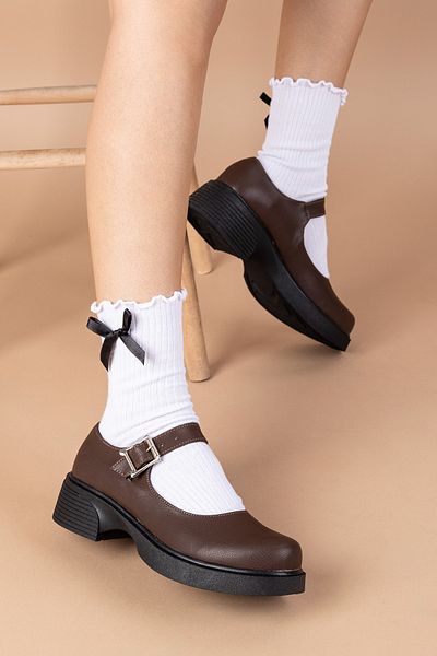 Getcho Дамски кафяви балерини Berte