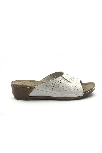 Kids Club Shoes Carlaverde 161805 . Dr.Tavsiyeli Ορθοπεδικές Γυναικείες Παντόφλες ΛΕΥΚΕΣ