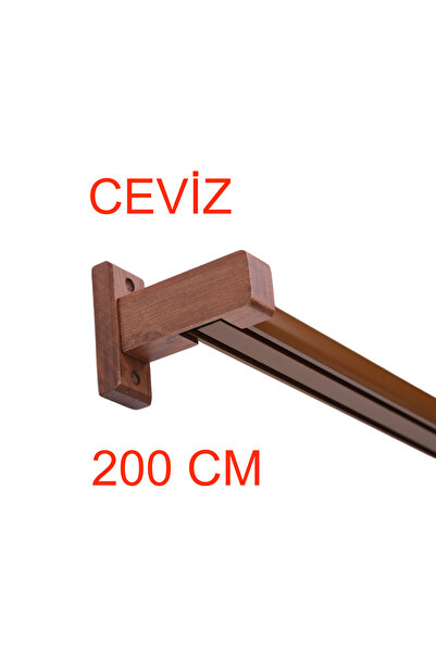 di'mora by ağbaht züc. Monaco Ahşap Başlıklı 2 Kanallı Alüminyum Dekoratif Ra...