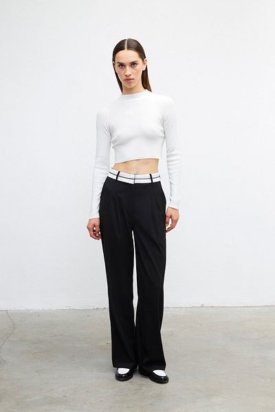 VATKALI High neck basic crop sweater