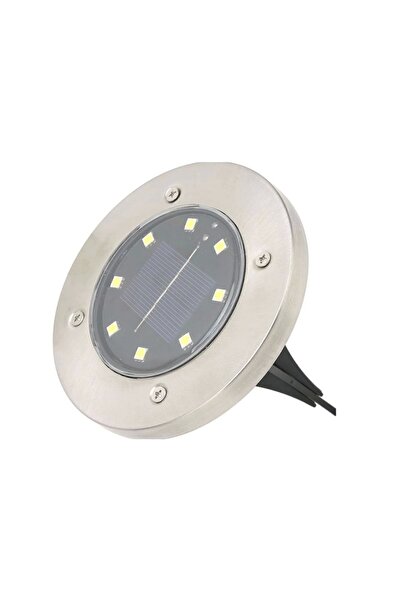 Unichrome Tekli 8 Led’li Gömme Solar Güneş Enerjili Zemin Yol Bahçe Aydınlatma Spot Lambası Su Geçirmez